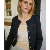 ネイビー(40) | 【POLO BCS】VIS別注ミニケーブルノーカラーニットカーディガン | VIS 
