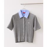 【POLO BCS】VIS別注ケーブルドッキング衿付きカーディガン | VIS | 詳細画像1