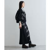 【WEB 一部店舗限定】リボンコード刺繍Vネックカーディガン【セットアップ対応】 | VIS  | 詳細画像10 