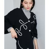 【WEB 一部店舗限定】リボンコード刺繍Vネックカーディガン【セットアップ対応】 | VIS  | 詳細画像11 