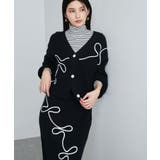 【WEB 一部店舗限定】リボンコード刺繍Vネックカーディガン【セットアップ対応】 | VIS  | 詳細画像12 