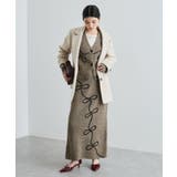 【WEB 一部店舗限定】リボンコード刺繍Vネックカーディガン【セットアップ対応】 | VIS  | 詳細画像14 