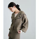 【WEB 一部店舗限定】リボンコード刺繍Vネックカーディガン【セットアップ対応】 | VIS  | 詳細画像18 