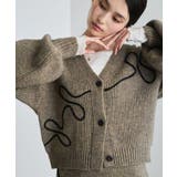 【WEB 一部店舗限定】リボンコード刺繍Vネックカーディガン【セットアップ対応】 | VIS  | 詳細画像19 