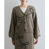 【WEB 一部店舗限定】リボンコード刺繍Vネックカーディガン【セットアップ対応】 | VIS  | 詳細画像20 