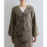 【WEB 一部店舗限定】リボンコード刺繍Vネックカーディガン【セットアップ対応】 | VIS  | 詳細画像30 