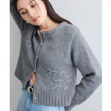 【WEB限定】刺繍フラワーカーディガン | VIS | 詳細画像4