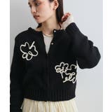 ブラック(01) | 【WEB限定】刺繍フラワーカーディガン | VIS