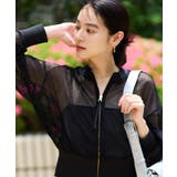 【WEB限定】ジップアップメッシュブルゾン/カーディガン | VIS | 詳細画像6