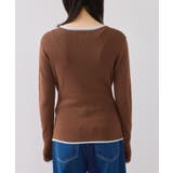 【WEB/一部店舗限定】配色メローバイカラーカーディガン | VIS  | 詳細画像35 