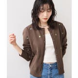 【WEB限定】フルーツ刺しゅうクルーネックカーディガン | VIS  | 詳細画像5 
