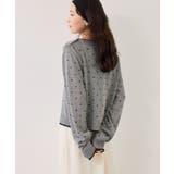 【WEB限定】麻ライクドット配色カーディガン | VIS  | 詳細画像6 