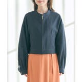 【洗える】バンドカラージップアップブルゾン | VIS  | 詳細画像11 