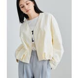 Vネックボリュームギャザーブルゾン【UVケア・撥水】 | VIS  | 詳細画像9