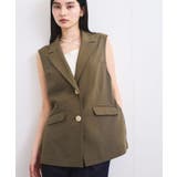 【セットアップ対応】サイド深スリットジレベスト | VIS  | 詳細画像1 