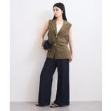 【セットアップ対応】サイド深スリットジレベスト | VIS  | 詳細画像19 