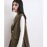 【セットアップ対応】サイド深スリットジレベスト | VIS  | 詳細画像4 