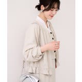 美easyリネンライクジップ裾フリルブルゾン/イージーケア・接触冷感 | VIS  | 詳細画像15 