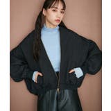ブラック(01) | 【STAYC J 着用】リーフキルティング&合皮アソートブルゾン | VIS