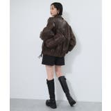 合皮&スエードライクジップアップブルゾン | VIS  | 詳細画像18