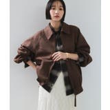 合皮&スエードライクジップアップブルゾン | VIS  | 詳細画像2