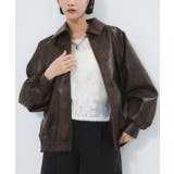 合皮&スエードライクジップアップブルゾン | VIS  | 詳細画像21