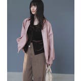 合皮&スエードライクジップアップブルゾン | VIS  | 詳細画像30