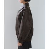 合皮&スエードライクジップアップブルゾン | VIS  | 詳細画像34