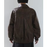 合皮&スエードライクジップアップブルゾン | VIS  | 詳細画像35