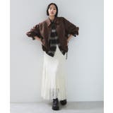 合皮&スエードライクジップアップブルゾン | VIS  | 詳細画像4