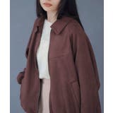 合皮&スエードライクジップアップブルゾン | VIS  | 詳細画像9