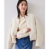 オフホワイト(15) | 合皮パイピングキルトアソートブルゾン | VIS 