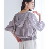 【追加】【WEB限定】シアーバックフリルフードブルゾン【洗える】 | VIS | 詳細画像1
