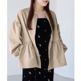 ベージュ(27) | 【WEB限定】バルーンスリーブペプラムブルゾン | VIS 