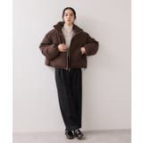 【WEB限定】軽くてあたたかいパディングショートボリューム中綿ブルゾン | VIS | 詳細画像2