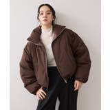 【WEB限定】軽くてあたたかいパディングショートボリューム中綿ブルゾン | VIS | 詳細画像5