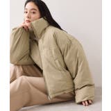 ベージュ(27) | 【WEB限定】軽くてあたたかいパディングショートボリューム中綿ブルゾン | VIS