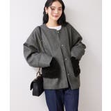 【WEB限定】ボアポケットノーカラーコート | VIS  | 詳細画像19 