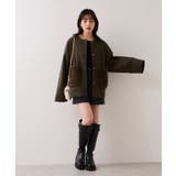 【WEB限定】ボアポケットノーカラーコート | VIS  | 詳細画像2 