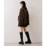 【WEB限定】ボアポケットノーカラーコート | VIS  | 詳細画像3 