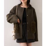 【WEB限定】ボアポケットノーカラーコート | VIS  | 詳細画像4 