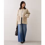 【WEB限定】ボアポケットノーカラーコート | VIS  | 詳細画像8 