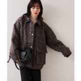 【WEB限定】衿袖レザーシャギーアウター | VIS  | 詳細画像10 