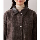 【WEB限定】衿袖レザーシャギーアウター | VIS  | 詳細画像15 