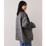 【WEB限定】衿袖レザーシャギーアウター | VIS  | 詳細画像5 