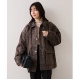 【WEB限定】衿袖レザーシャギーアウター | VIS  | 詳細画像9 