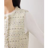 【WEB限定】ノーカラーツイードジレ | VIS  | 詳細画像23 