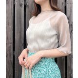 ボートネック半袖シアープリーツプルオーバー | VIS  | 詳細画像11 