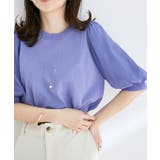 【新色追加】上品な雰囲気で魅せる袖オーガーンジー半袖プルオーバー | VIS | 詳細画像30