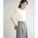 【新色追加】上品な雰囲気で魅せる袖オーガーンジー半袖プルオーバー | VIS | 詳細画像4